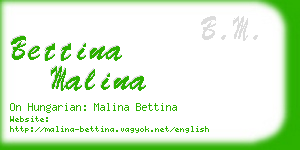 bettina malina business card